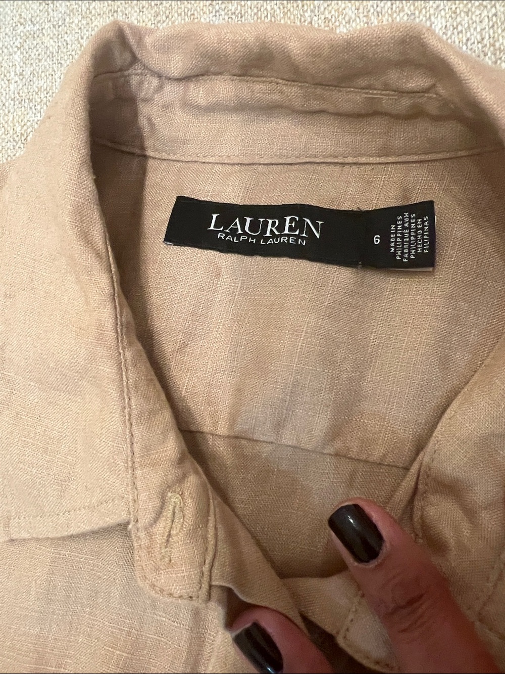 ❤️ Lauren Ralph Lauren Linen Tie-Waist Midi Dress - Picture 9 of 15